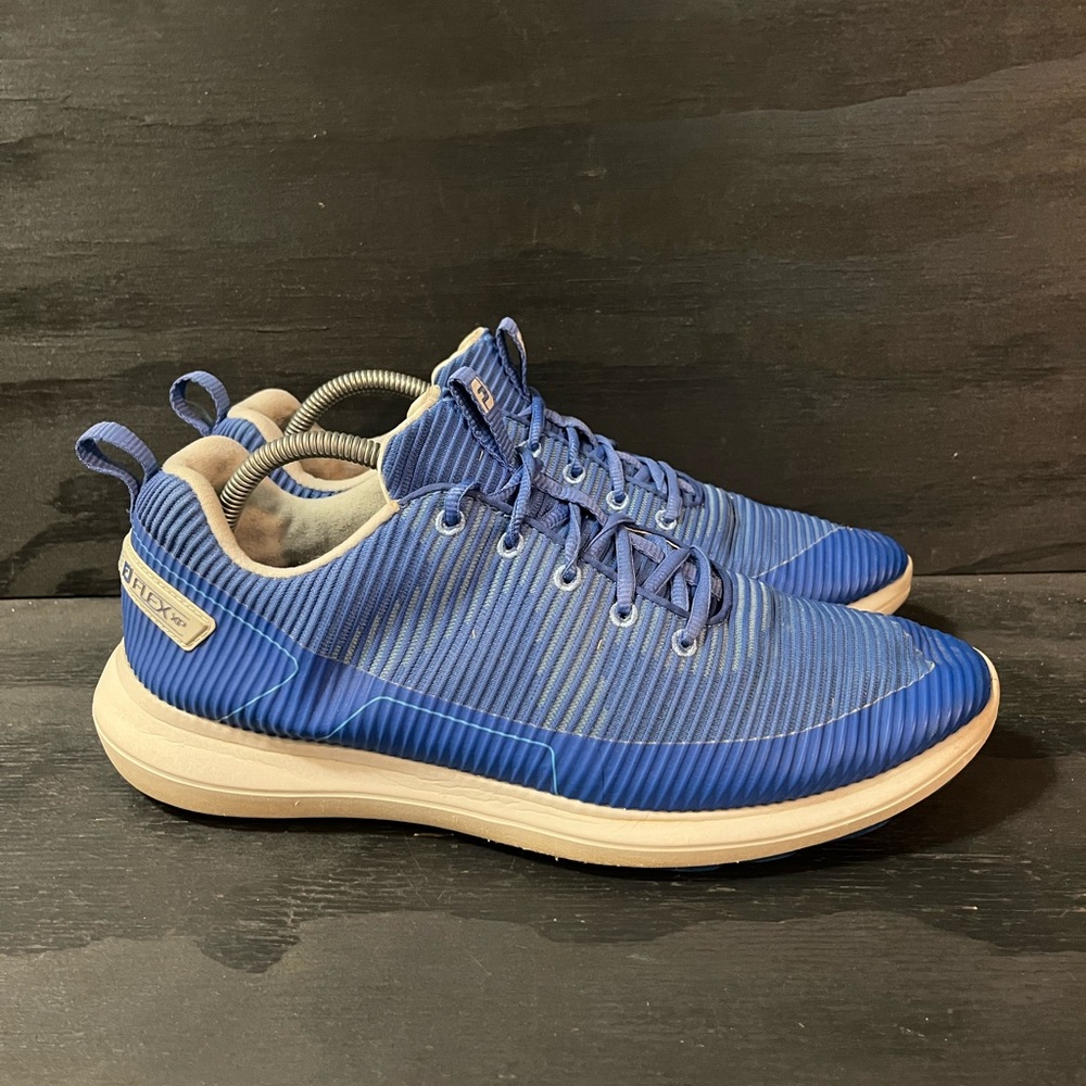 Footjoy Flex Xp Men’s Size 11.5 Spikeless Blue Grey Golf Shoes 56252